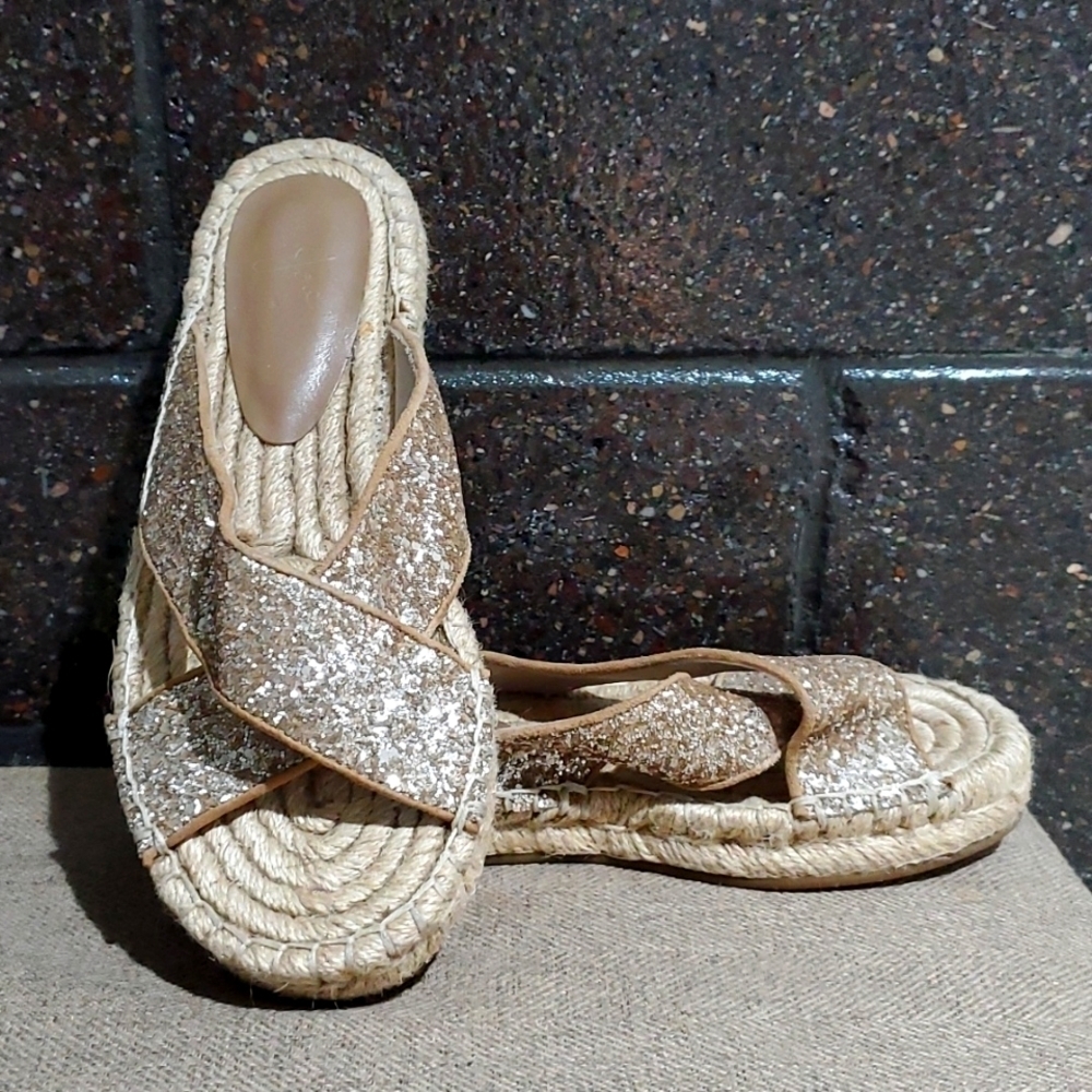 Joie Womens Ianna Espadrille Gold Sandals